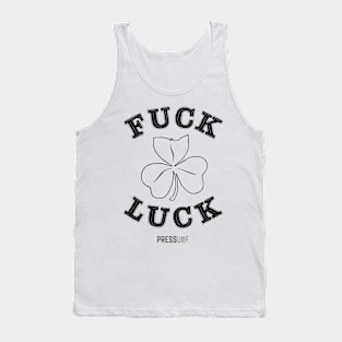 F Luck Black Tank Top